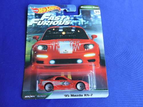 Hot Wheels Fast & Furious MAZDA RX-7 full metal REAL RIDERS like Matchbox...